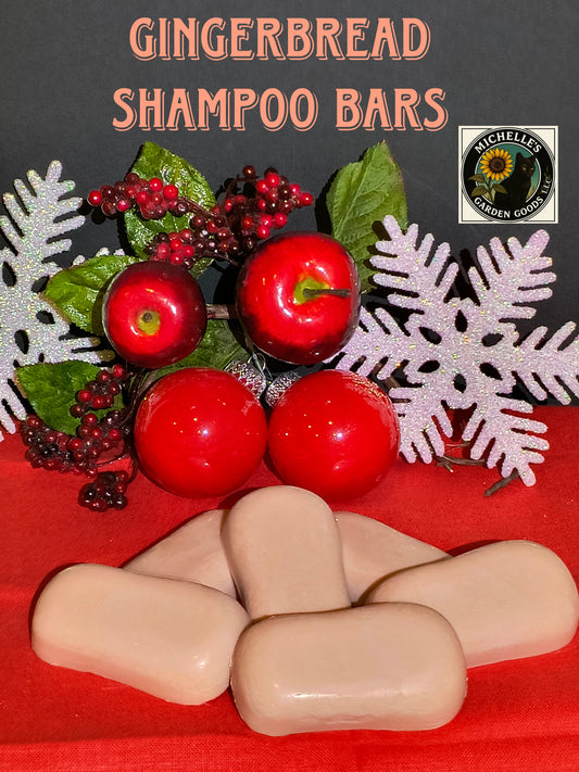 Gingerbread Shampoo Bars
Shampoo Base, Calendula and Mugwort infused in Avocado Oil, Vitamin E oil, Brown Mad Mica Powder and Gingerbread Fragrance.
2.70 Oz.
