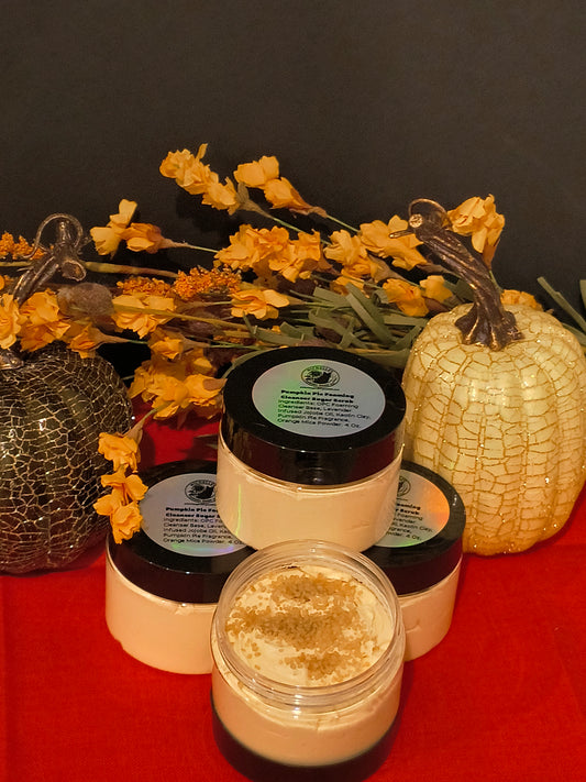 Ingredients: OPC Foaming Cleanser Base, Granulated Baker's Sugar, Lavender infused Jojoba Oil, Kaolin Clay, Pumpkin Pie Fragrance, Orange Mica Powder. 4 Oz