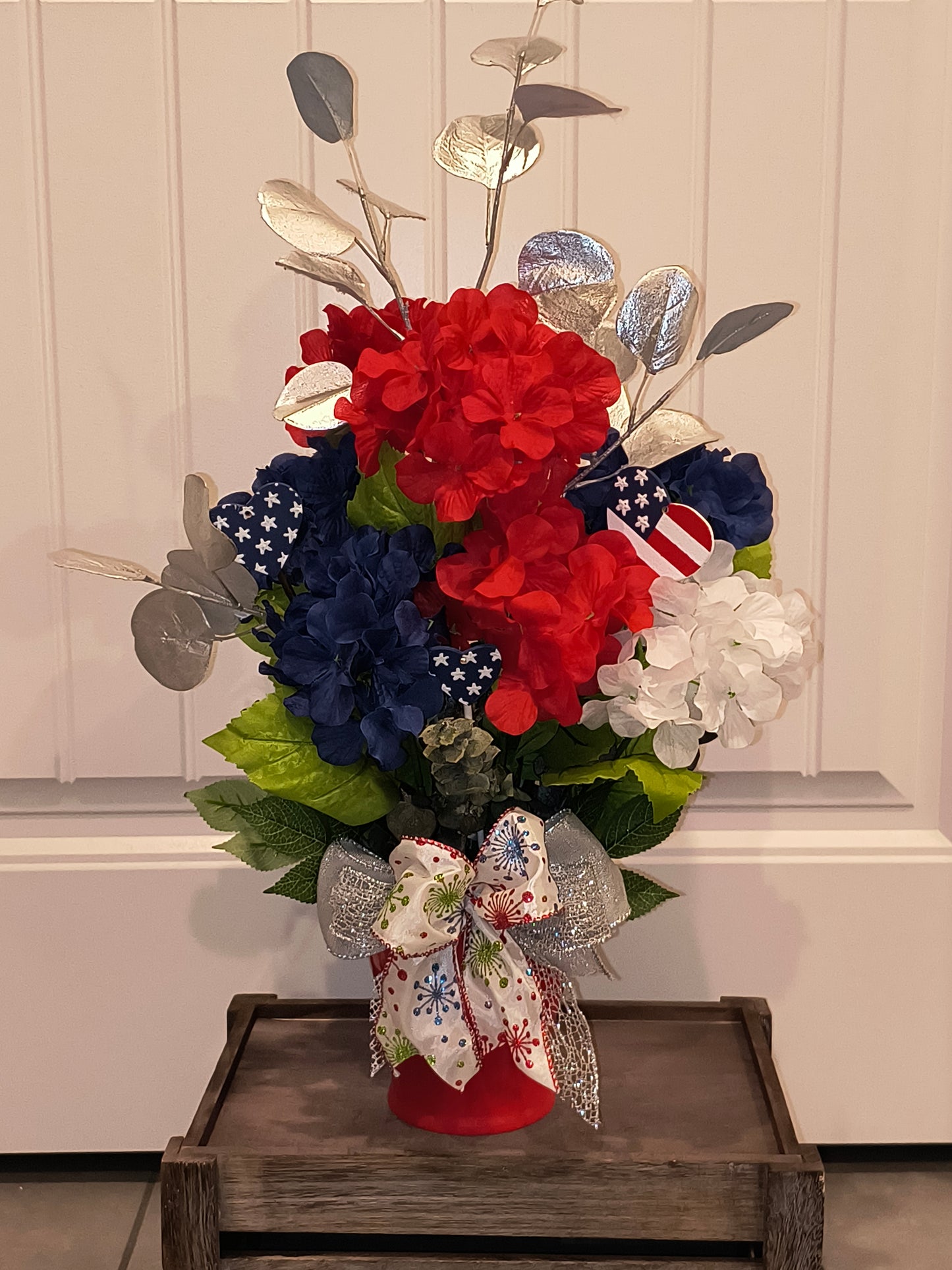 Red White and Blue Floral Arrangement