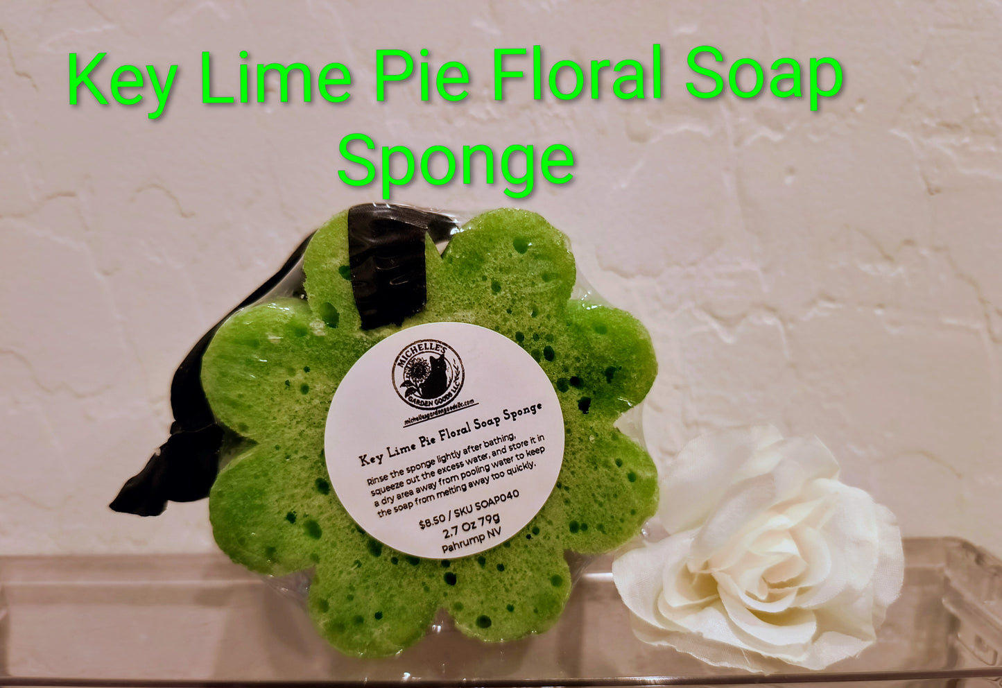 Key Lime Pie Floral Soap Sponge