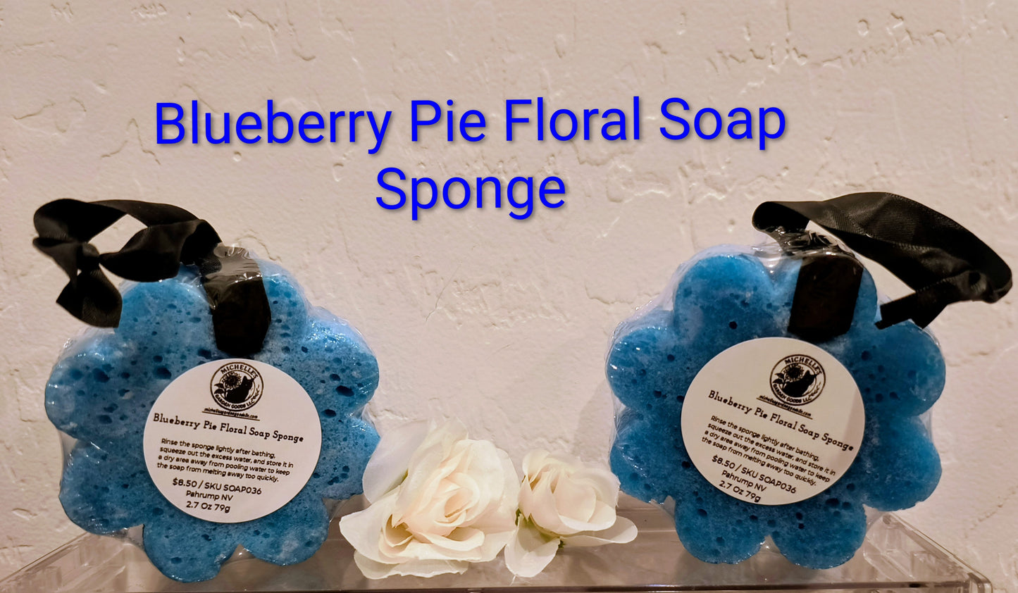 Blueberry Pie Floral Soap Sponge