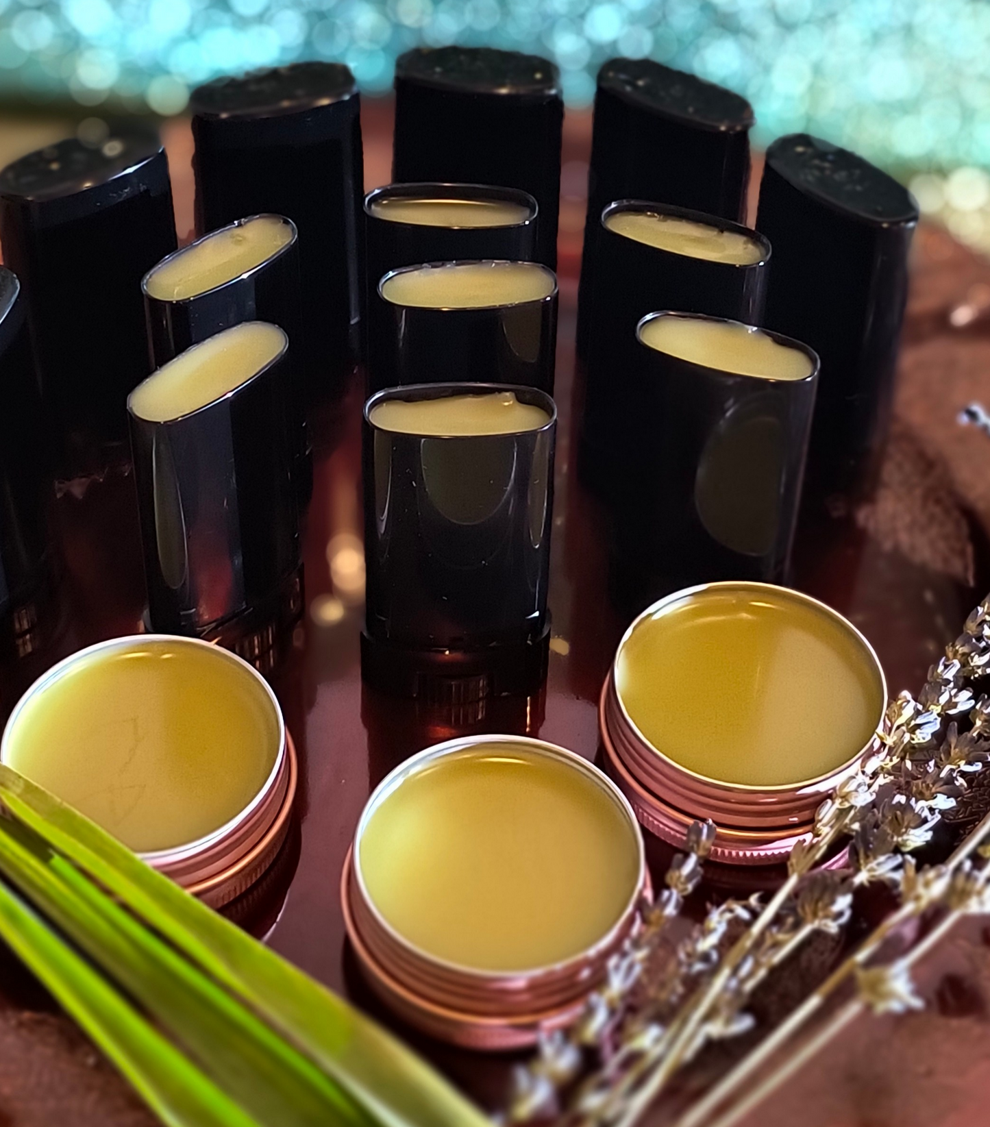 This is a great Salve for Moisturizing, Soothing and Nourishing. The fresh lemongrass used from our garden smells so wonderful with hints of Lavender.
I put on my sore, dry feet at the end of the night.
Ingredients: Organic Beeswax. Infused Lemongrass In Avocado Oil. Mango Butter. Jojoba Oil. Castor Oil. Vitamin E Oil. Arrowroot. Lavender Fragrance.
Dimensions H 3" x L 1.5" x W .5". Weight 0.40 0z