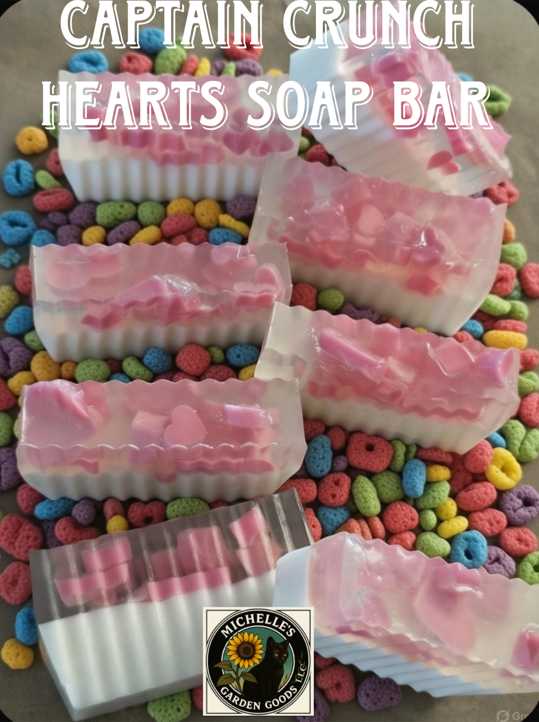 Captain Crunch Hearts Soap Bar with Loofah Soap Bag