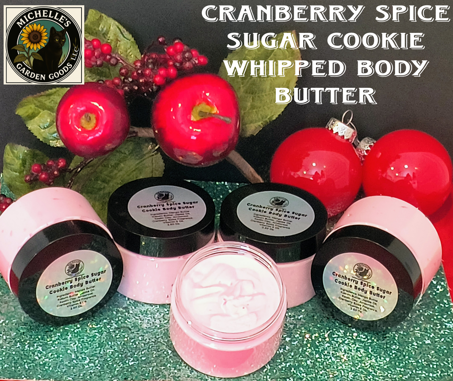 Cranberry Spice Sugar Cookie Whipped Body Butter