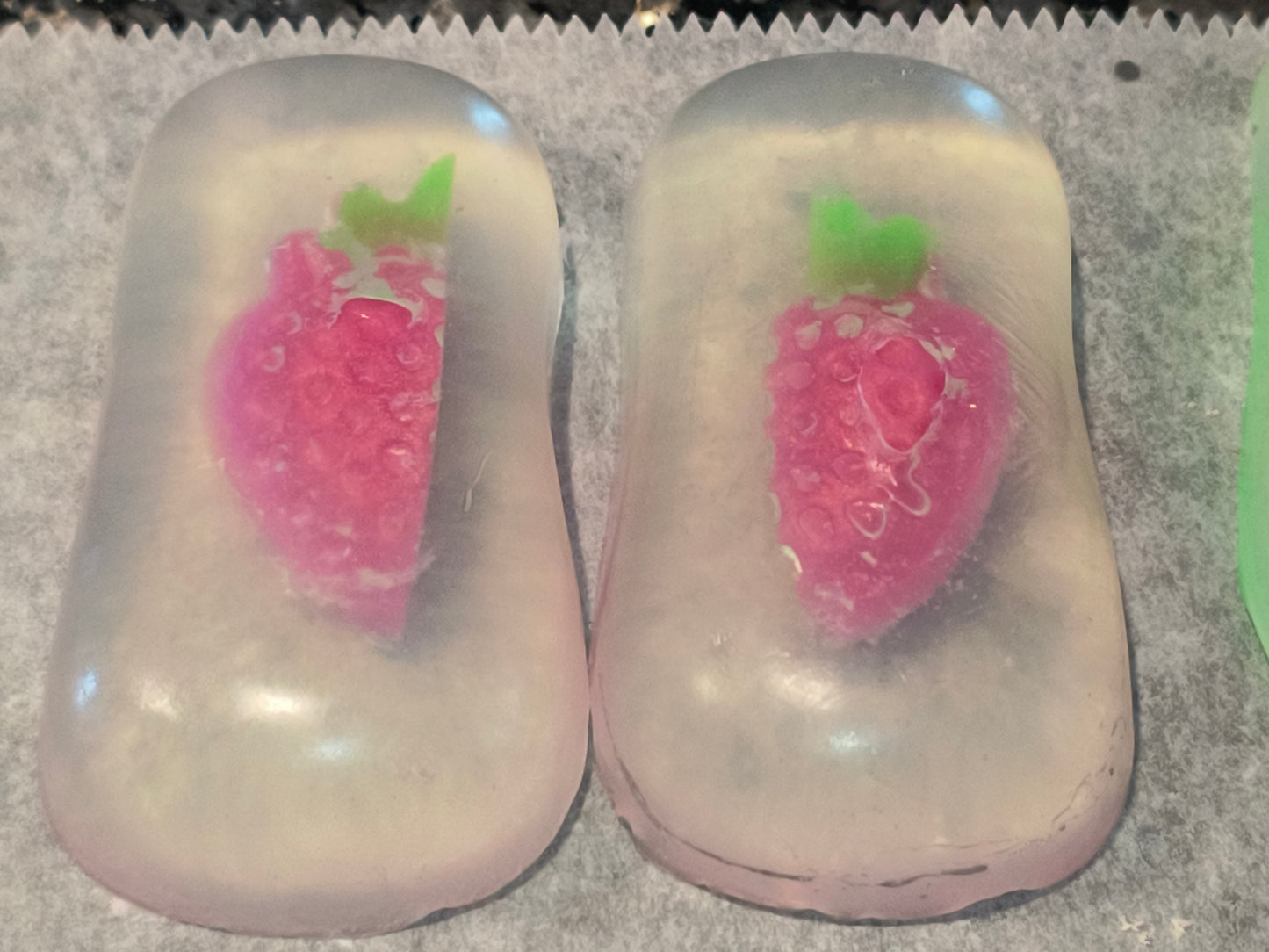 Strawberry Macaroons Soap Bar With Loofah Soap Bag