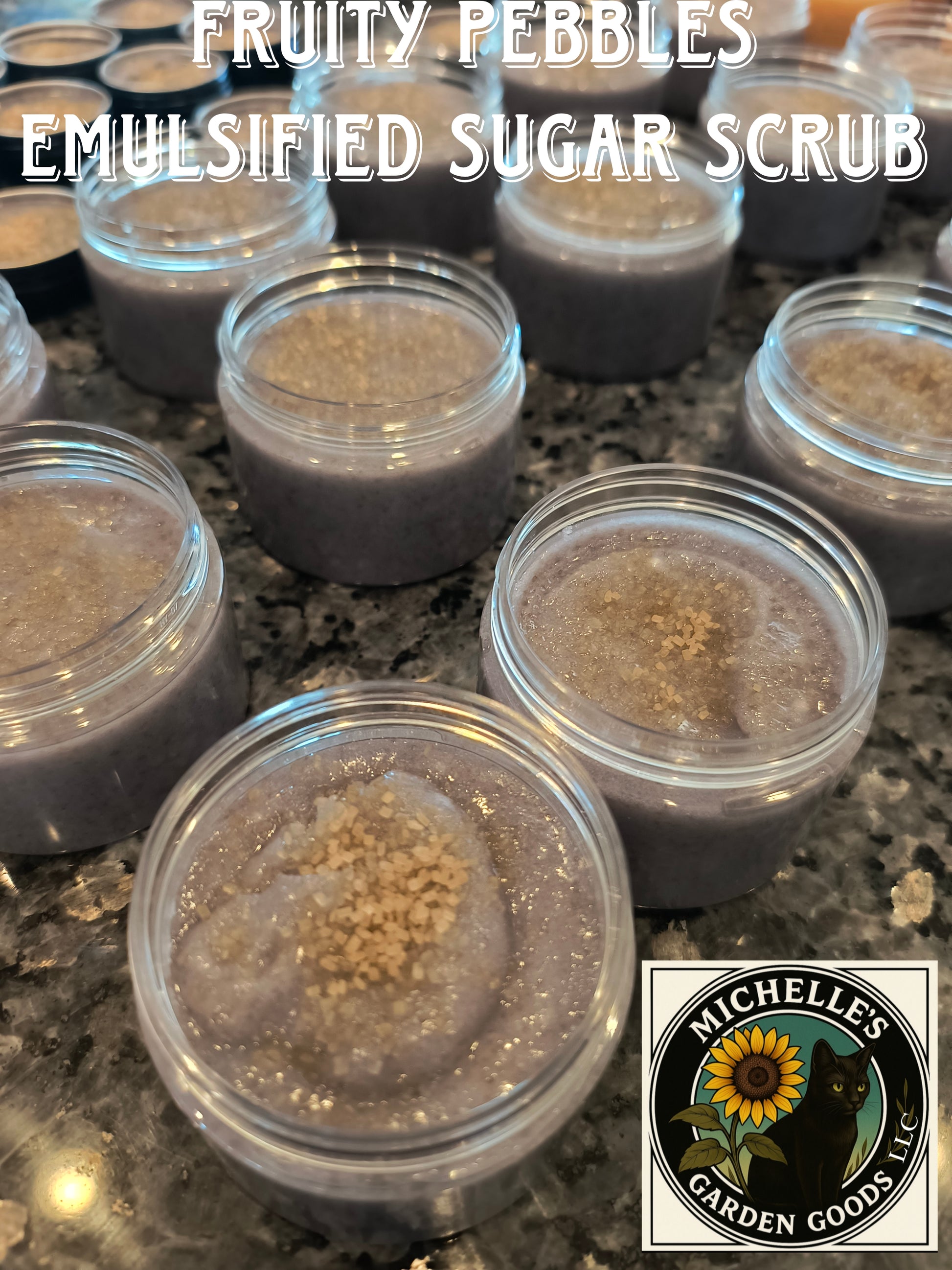 Fruity Pebbles Emulsified Sugar Scrub

Each Sugar Scrub comes with a spoon for scooping as you should try keeping moisture out. 

You can use this anywhere on the body where you need exfoliating and deep moisturizing. 

The oils and butters in this batch with leave your skin feeling a little thick once you wash it off but just pat dry with a towel after and your skin will feel so amazing afterwards. 

Please be careful as this has oils and butters in it which can make things slippery in the tub or shower. 
