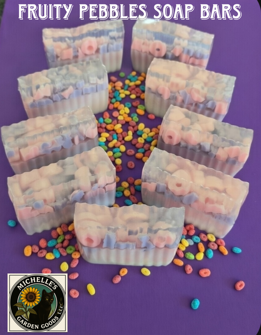 Fruity Pebbles Soap Bars With Loofah Soap Bag