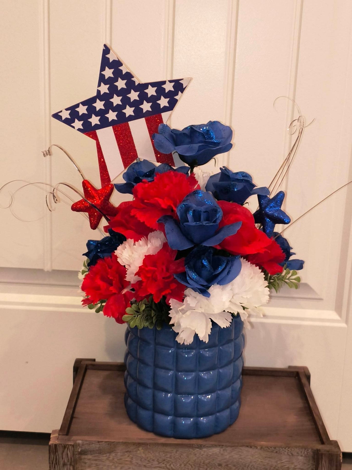 Red White and Blue Floral Arrangement