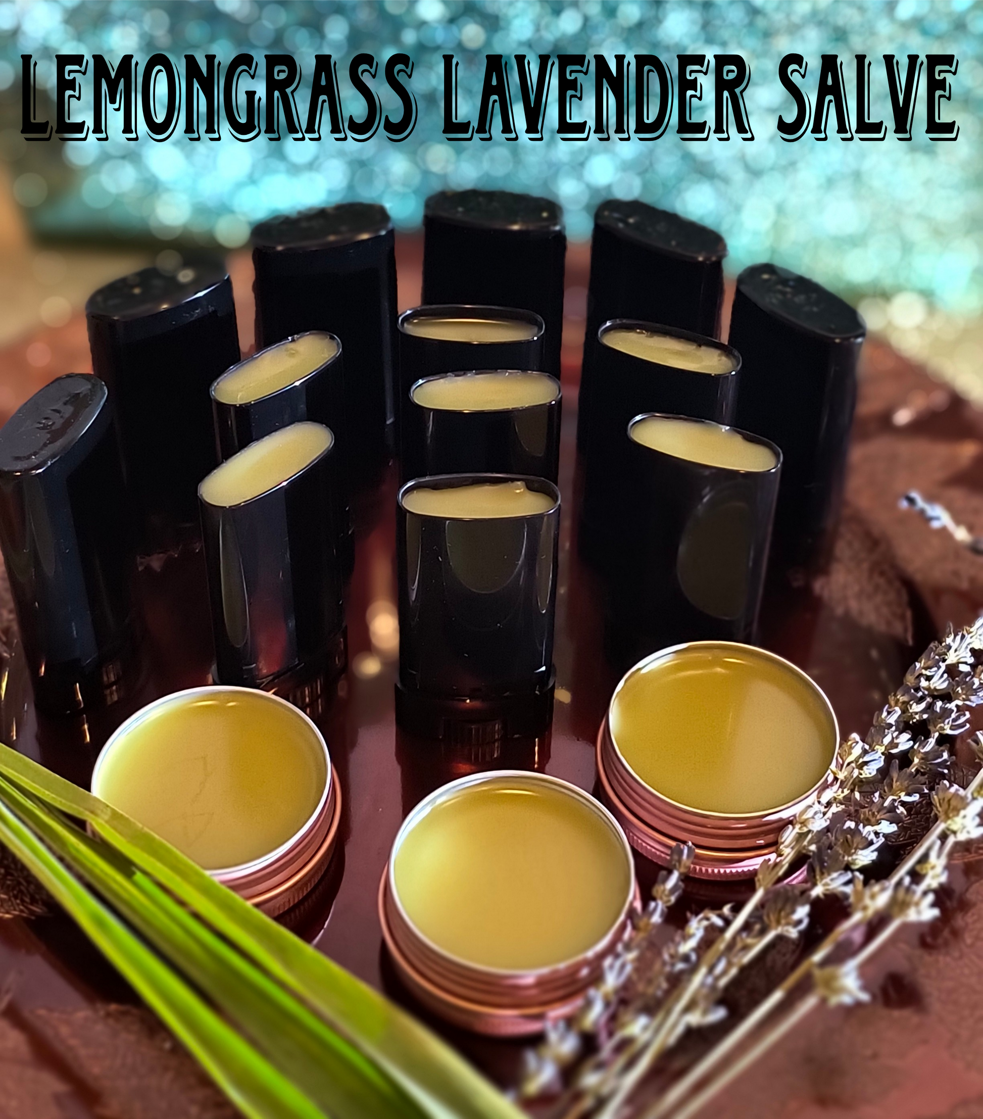 This is a great Salve for Moisturizing, Soothing and Nourishing. The fresh lemongrass used from our garden smells so wonderful with hints of Lavender.&nbsp;

I put on my sore, dry feet at the end of the night.&nbsp;

Ingredients: Organic Beeswax. Infused Lemongrass In Avocado Oil. Mango Butter. Jojoba Oil. Castor Oil. Vitamin E Oil. Arrowroot. Lavender Fragrance.&nbsp;

Dimensions H 3" x L 1.5" x W .5". Weight 0.40 0z