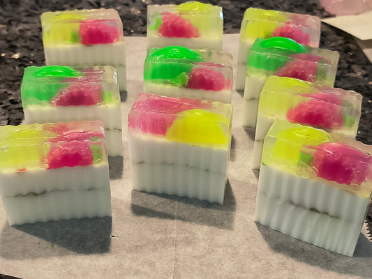 Fruit Slices Soap Bar with Loofah Soap Bag
