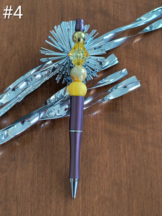 Yellow and Gold Decorative Ballpoint Pen