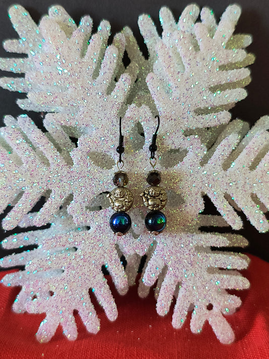 Silver Budda with Rainbow Obsidian Beaded Earrings

Adorn your ears with these cascading drops of good luck and fortune that catch the light with every turn, adding instant glamour to your evening wear.